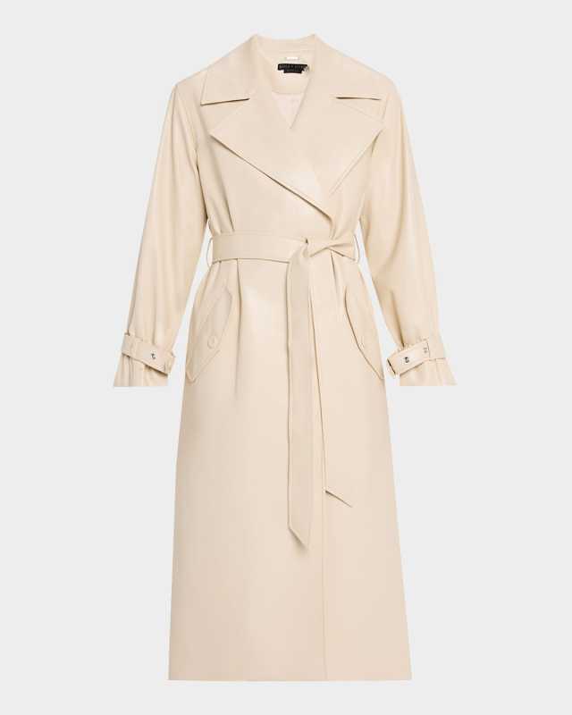 Sullivan Vegan Leather Relaxed Maxi Trench Coat